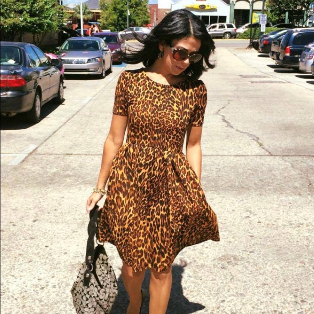 Lularoe Leopard Print Amelia XS
